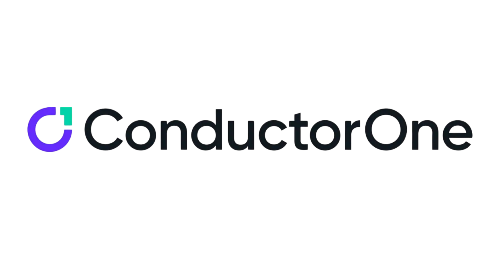 ConductorOne logo featuring a stylized "C" icon in blue and purple, representing ConductorOne, alongside the company name in black text on a white background.